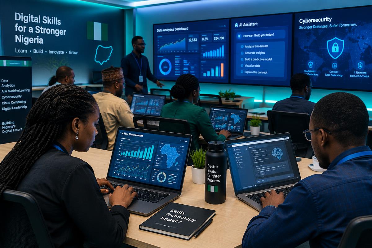 Digital skills training with data and AI dashboards